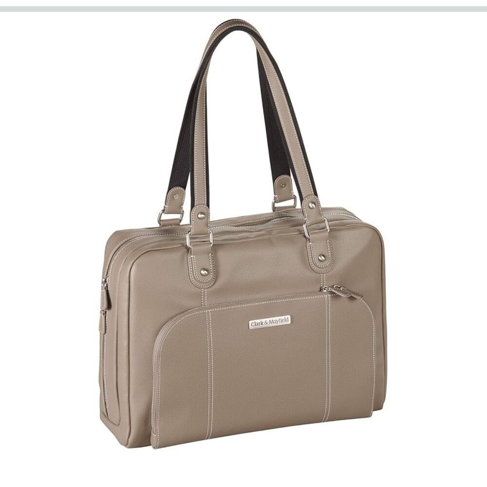 Taupe Laptop Bag with Sophisticated Design